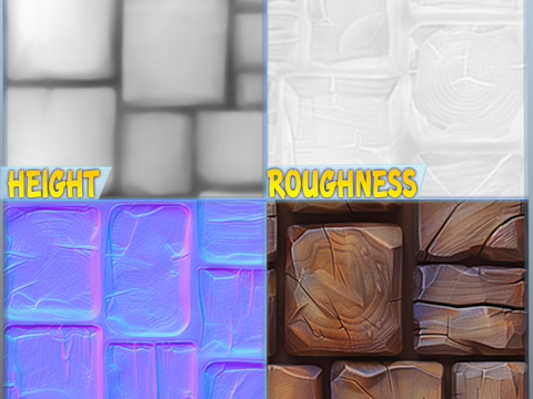 Stylized Wood Seamless Texture CG テクスチャ