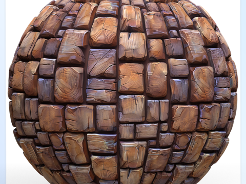 Stylized Wood Seamless Texture CG テクスチャ