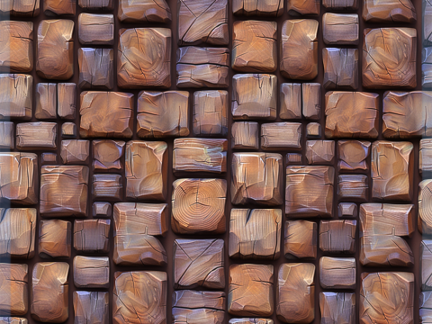 Stylized Wood Seamless Texture CG テクスチャ