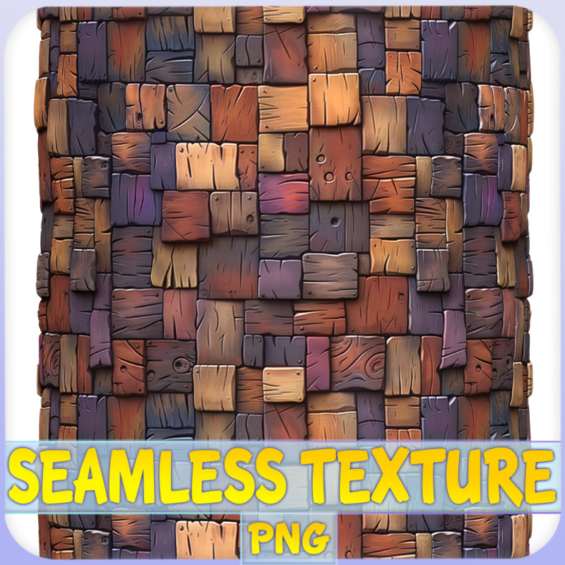 Stylized Wood Seamless Texture CG Текстури .c4d .max .obj .3ds .fbx .stl .blend
