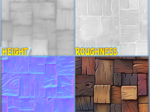 Stylized Wood Seamless Texture CG Текстури