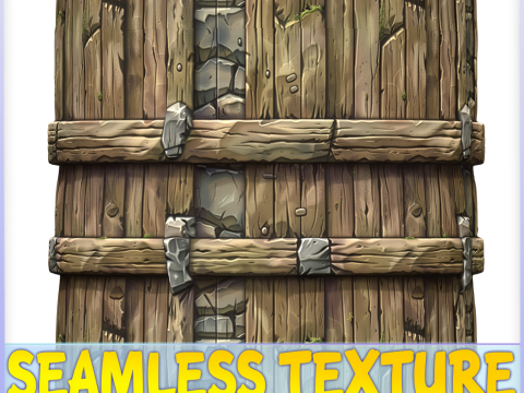 Stylized Wood Seamless Texture CG テクスチャ