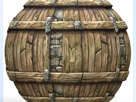 Stylized Wood Seamless Texture CG Tekstury