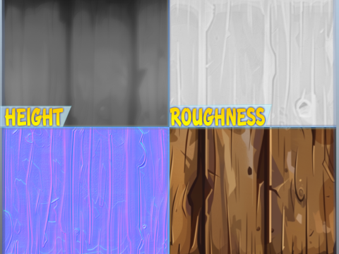Stylized Wood Seamless Texture CG Текстуры