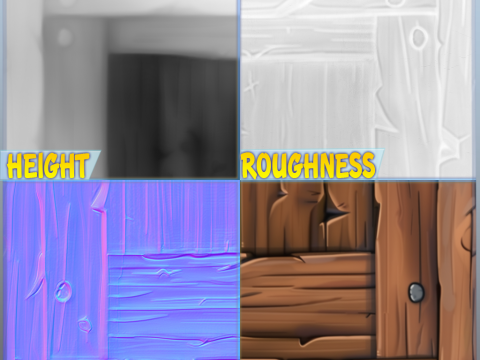 Stylized Wood Seamless Texture Tekstur CG