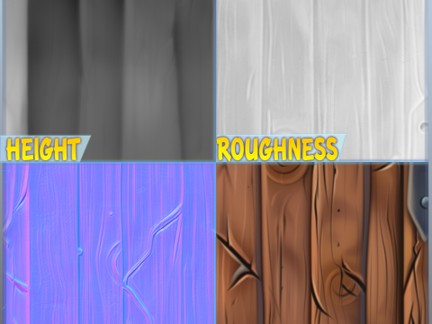 Stylized Wood Seamless Texture CG Texturen