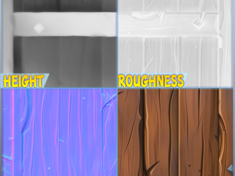 Stylized Wood Seamless Texture CG 텍스쳐