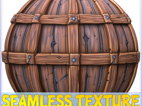 Stylized Wood Seamless Texture CG テクスチャ
