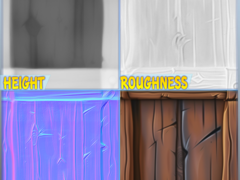 Stylized Wood Seamless Texture CG टेक्स्चर्स