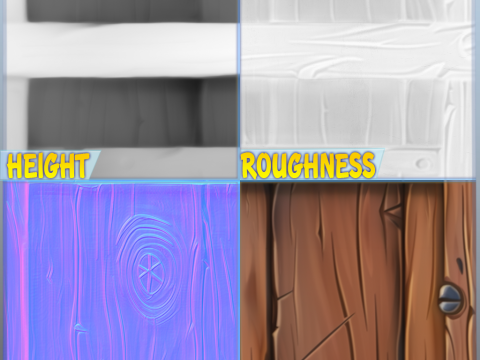 Stylized Wood Seamless Texture Texturas CG