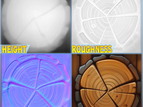 Textura sem costura de madeira estilizada Texturas CG