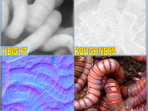 Worm Seamless Texture CG Tekstury