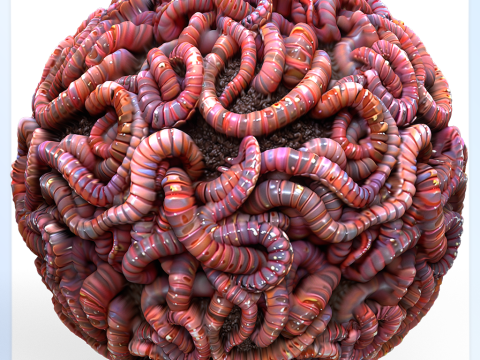Worm Seamless Texture CG Tekstury