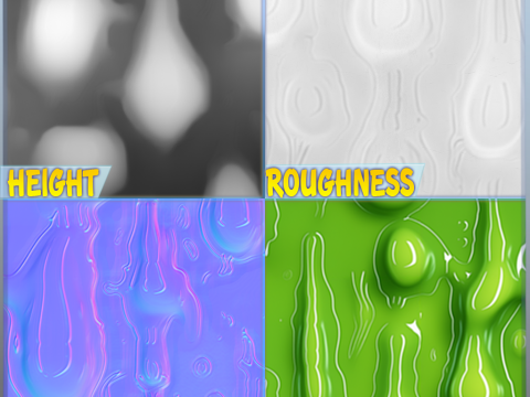 Stylized Slime Seamless Texture CG 텍스쳐
