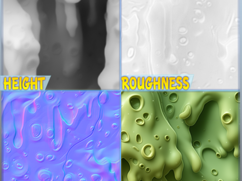 Stylized Slime Seamless Texture CG Textures