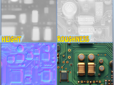 Sci-FI Seamless Texture CG Texturen