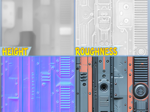 Sci-FI Seamless Texture Texturas CG