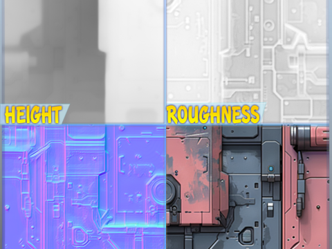 Sci-FI Seamless Texture CG Texturen
