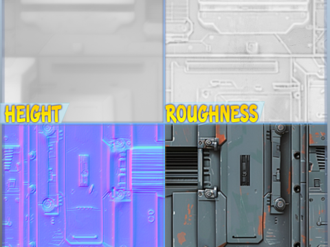 Sci-FI Seamless Texture Tekstur CG