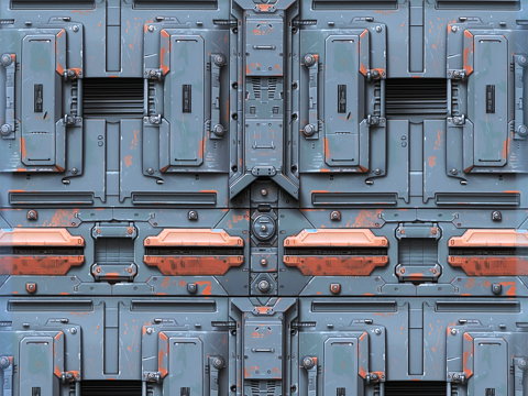Sci-FI Seamless Texture Tekstur CG