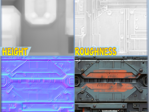 Sci-FI Seamless Texture CG Tekstury