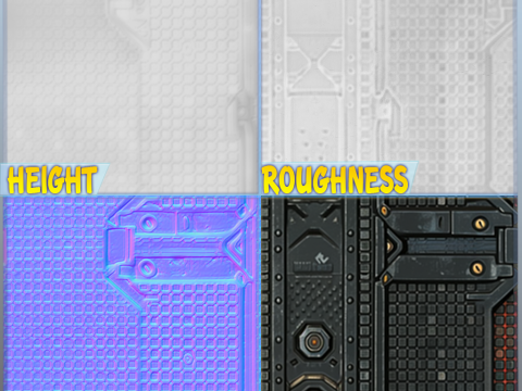 Sci-FI Seamless Texture CG Textures