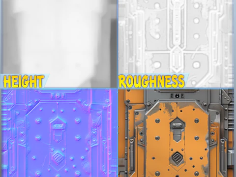 Sci-Fi безшовні текстури CG Текстури