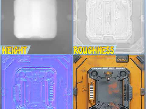 Sci-FI Seamless Texture CG Textures