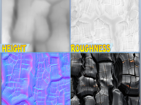 Charcoal Wood Seamless Texture CG Tekstury