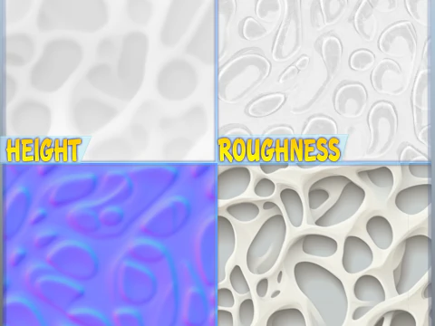 Textura &oacute;ssea sem costura Texturas CG