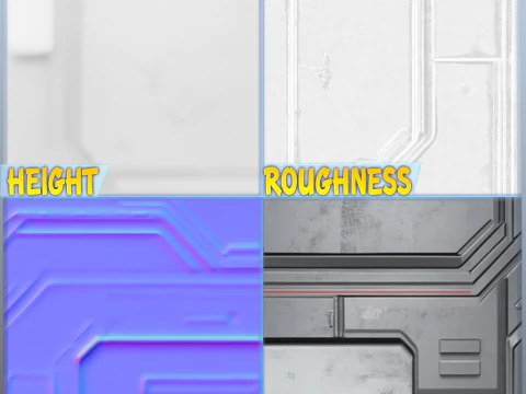 SciFi Seamless Texture CG Textures
