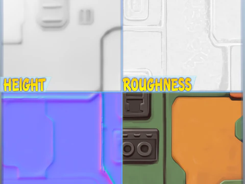 SciFi Seamless Texture CG Textures