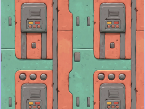 SciFi Seamless Texture CG Tekstury