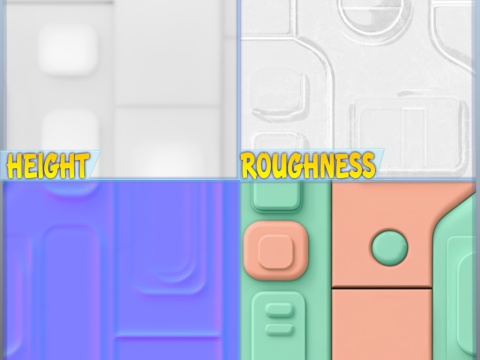 SciFi Seamless Texture Tekstur CG