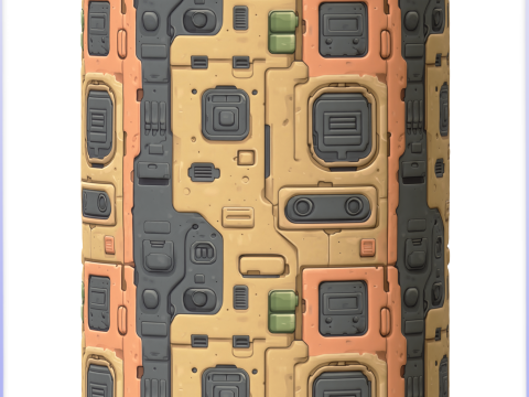 SciFi Seamless Texture CG Textures