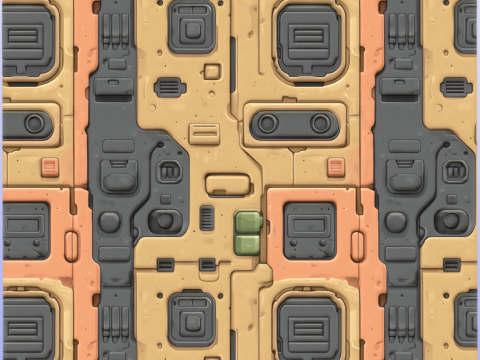 SciFi Seamless Texture CG Textures