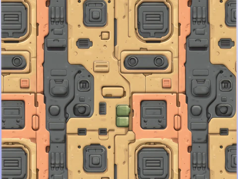 Научно-фантастическая бесшовная текстура CG Текстуры