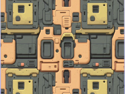 SciFi Seamless Texture CG Textures
