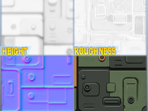 SciFi Seamless Texture CG Textures