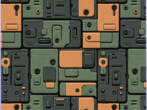 SciFi Seamless Texture CG 纹理