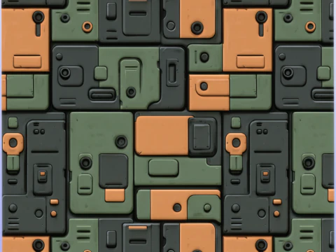 SciFi Seamless Texture CG Textures