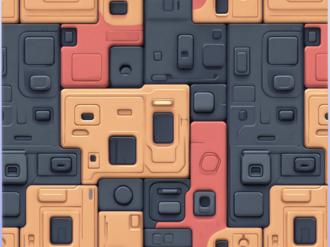SciFi Seamless Texture CG 纹理