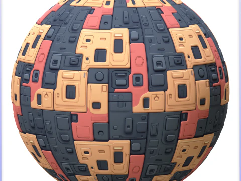 Научно-фантастическая бесшовная текстура CG Текстуры