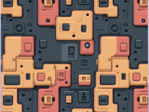 SciFi Seamless Texture CG Textures