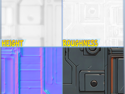 SciFi Seamless Texture CG Texturen