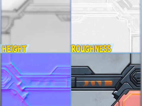 SciFi Seamless Texture Tekstur CG