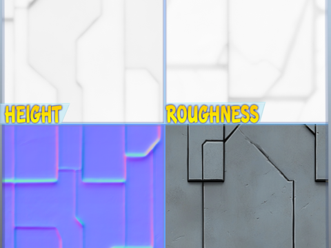 SciFi Seamless Texture CG テクスチャ