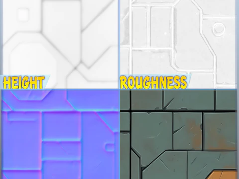 SciFi Seamless Texture CG Textures