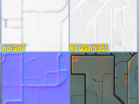 SciFi Seamless Texture CG Tekstury