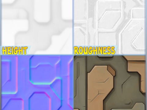 SciFi Seamless Texture CG टेक्स्चर्स